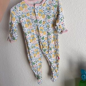 Magnetic Me Lemon and Floral Newborn Onesie